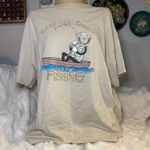 Uncle Jerry’s Ts 2006 vintage fishing shirt XL cream